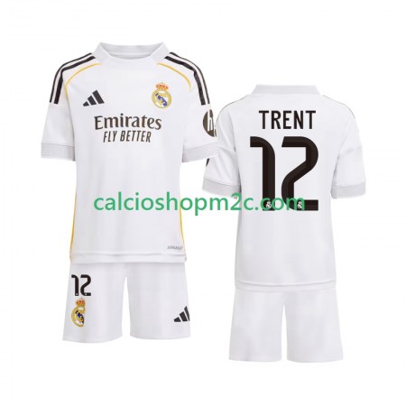 Real Madrid Trent Alexander-Arnold 12 Bambino Maglia Prima 2025/2026 Manica Corta